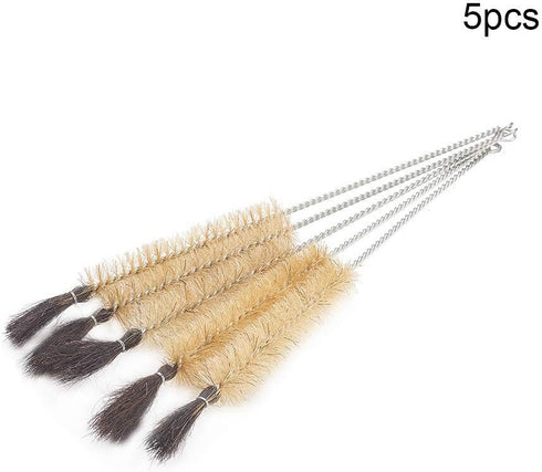 Utoolmart 5Pcs Wire Tube Brushes, 20mm Dia Twist Handle Bristle Tubing Cleaning Brush for Auto Parts Bottles Tubes