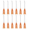 PATIKIL Blunt Tip Dispensing Needles, 12 Pcs 1 Inch 15G for Liquid Ink Adhesive Glue, Amber