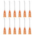 PATIKIL Blunt Tip Dispensing Needles, 12 Pcs 1 Inch 15G for Liquid Ink Adhesive Glue, Amber