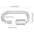 8 Pack M10 Quick Link, Stainless Steel Chain Links Connector, 3/8" Heavy Duty D Shape Threaded Quick Link for Trailer, Swing, Hammocks, Cable, Camping, 2200 Lbs Load Limit