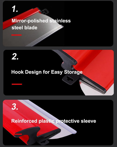 Yabingbos 3PCSDrywall Skimming Set 32"/80cm 16"/40cm 10"/25cm Skimming 0.5 mm Blade Blades with Stainless Steel Blades