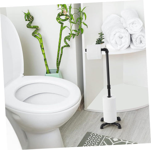 Stylish Vertical Iron Paper Holder for Bathroom & Towel Storage