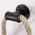 Sumnacon Industrial Pipe Rope Towel Ring, Wall-Mounted Metal Towel Rack with Vintage Style
