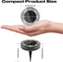 12 Pack 2.3 Inch Peasur Mini Solar Ground Lights, Flat Solar Disc Lights Outdoor Waterproof, Small Solar Garden Lights