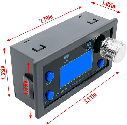 EMIHO 5-30V Nema17/23 1/128 Stepper Motor Controller DC Fit for Motor, Micro-Step Resolution Forward Reverse Delay Time