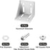 uxcell 4Set Inside Corner Bracket Gusset Kits - 78x78x79mm 8080 Angle Connector for 6060 Series Aluminum Profile