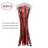 mxuteuk 30 Pcs Quick Splice 2.8/4.8/6.4mm Spade Crimp Terminal Block with Insulating Sleeve and Wire