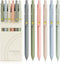 Gel Pens, 6 Pcs 0.5mm Fine Point - Smooth Writing Cute Pens, High-End Series Black Ink Pens for Journaling, Note