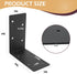 4 PCS Heavy Duty Steel Corner Brackets, 6"x6"x3"L Right Angle Bracket, Metal Joint Timber Connector Support for Wood