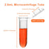 2.0ml Microcentrifuge Tubes, Disposable Polypropylene Lab Test Tube, Clear Plastic Graduated Eppendorf, Pack of 500Pcs