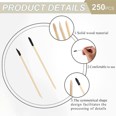 50 Pack Sanding Sticks: Matchsticks Sanding Tools for Plastic Models, Fine Detailing for Tight Spaces Wood
