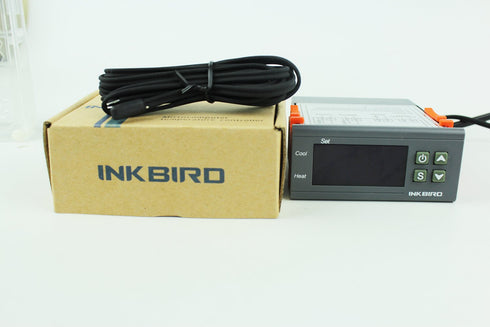 Inkbird All-Purpose Digital Temperature Controller, Fahrenheit & Centigrade Thermostat w Sensor, 2 Relays