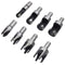 8Pcs Wood Plug Cutter Drill Bit Set, Carbon Steel Straight and Taper Claw, 5/8" 1/2" 3/8" 1/4"