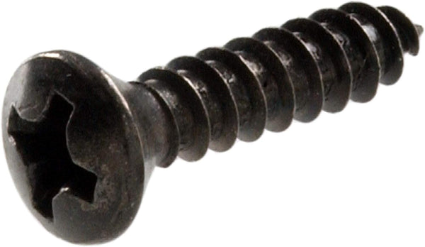 Hillman 2855 6 x 5/8-Inch Oval Head Black Chromate Decorative Sheet Metal Screw, 40-Pack