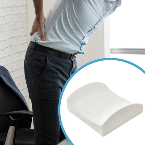 HouseVibe 13.39x12.99x4.72inch Memory Foam Back Support Pillow Ergonomic Lumbar Cushion for Office Chair Car Seat Sofa