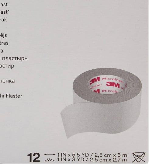 3M 1" 5 1/2 12 Direct Collection Microfoam Surgical Tape x yd, Stretched Box