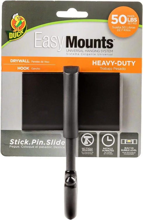 Duck Brand EasyMounts Garage Hook - Heavy Duty Hanging Storage for Ladder, Garden Tools, Extension Cord & Equipment -