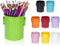 9 Pack Metal Pen Holders, Colorful Desktop Pencil Cups, Mini Pencil Bucket