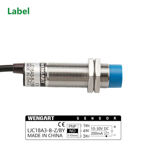 Capacitive Proximity Sensor Switch LJC18A3-B-Z, M18, DC10-30V, 300mA, 10mm Detecting Distance, 3 Wire (PNP_Normally