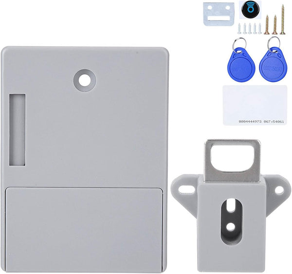 DouWen MO 125KHz Smart RFID Cabinet Lock, Electronic Keyless Drawer Lock with Card Access,