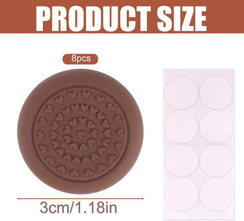 Penitue 8pcs Cutting Board Silicone Feet, Anti-Slip Waterproof Shock-Absorbing Self-Adhesive Silicone Feet for Cutting