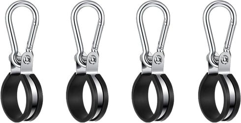 4 Pack Stainless Steel Hanger Bracket Assembly, Rubber Cushion Airpower Line Clamp for 3-in-1 Tractor Trailer