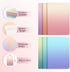 Ddaowanx 48 Pack A5 Colorful Notebooks, 6 Cute Colors, 72 Pages, 8.3x5.5 Inch, Lined Paper Travel Journals (Gradient)