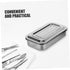 8 Inch Stainless Steel Medical Instrument Tray with Lid - Ideal for Home and Salon Use