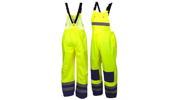 Pyramex RRWB3110X5 PU/Poly hi vis bib pants - size 5X large