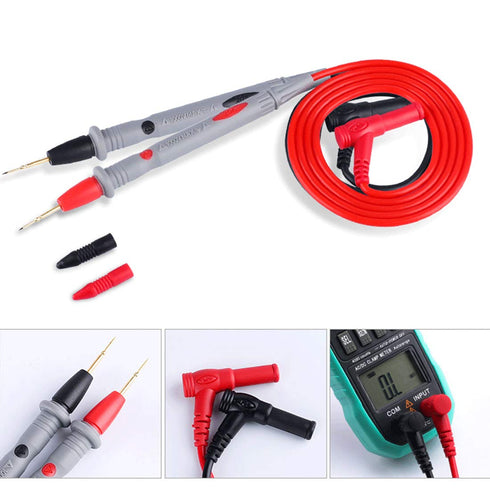 uxcell Multimeter Test Leads, Digital Probe Tester Lead Wire with Alligator Clips, 1000V 20A, 4-in-1 Set