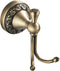 Antique Bronze Brass Bath Towel Hooks - Wall Mounted Bathroom Hardware Accessories with Pattern Carving Design