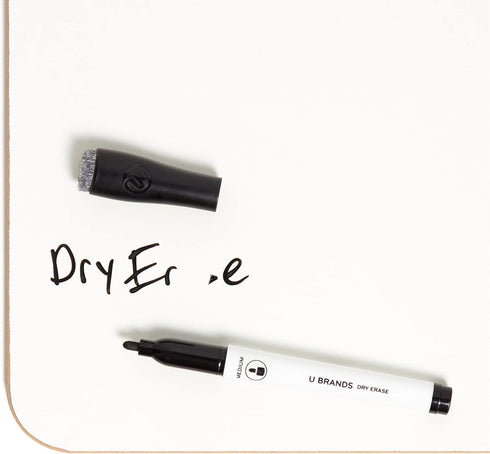 U Brands Dry Erase Lap Board, Double Sided, Ruled and Plain, 9 x 12 Inches, Includes Dry Erase Marker (484U06-24)