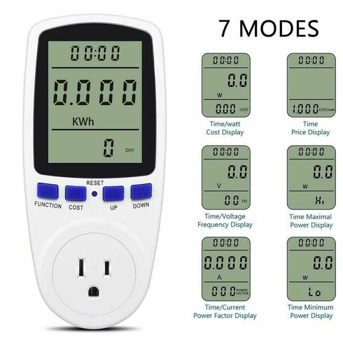 Digital Power Monitor Meter Usage Energy Watt Amp Volt KWh Electricity