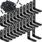 24Pcs Black L Bracket Corner Braces 40x40mm Stainless Steel Small Shelf Bracket