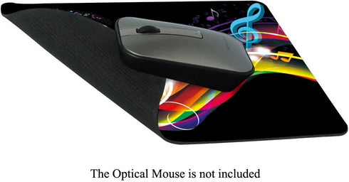 Standard 9.5 x 7.9 Inch Rainbow Music Note Mouse Pad