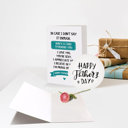 Chenive Husband Father's Day Card Gifts from Wife, Sweet Fathers Day Cards Gifts for Husband Boyfriend, Happy Fathers