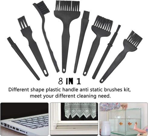 WMYCONGCONG 8 in 1 Plastic Handle Nylon Anti Static Brushes Cleaning Keyboard Brush Kit, Portable Nylon Cleaning