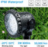 12W 800lm 120V IP66 46.5ft 4 Pack Spotlights Outdoor, RGB Color Changing Landscape Lights Plug in LED Spot Lights