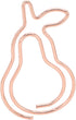 Pear Paper Clips 100pcs, Cute Rose Gold Fruit Design for Office School Paper Files