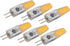 Mokernali 6 G4 Bulbs, 2W 110V G4 Bulbs, 180LM Bulb 3000K Pcs Light Bi-Pin LED Wall Lamp Chandelier Replacement Halogen