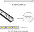 3.28FT Diffuser,6-Pack (3.28FT, 6) THMOOTHER UV Resistance V Shape LED Strip Black Channel Aluminum Profiles