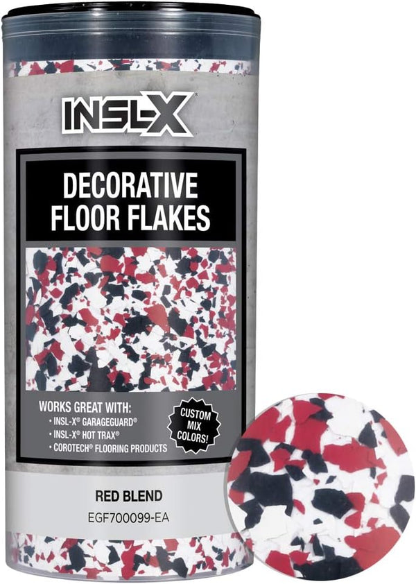 INSL-X PRODUCTS EGF700099-EA RED Combo Decorative Floor Flakes, 12 oz
