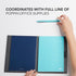 Poppin Retractable Gel Luxe Pens, Aqua, Package of 6, Blue Ink