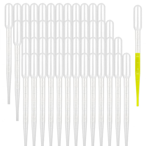 500PCS moveland 3ML Plastic Dropper Pipettes, Disposable Eye Dropping Pipettes for Lab, Home Use, DIY Art