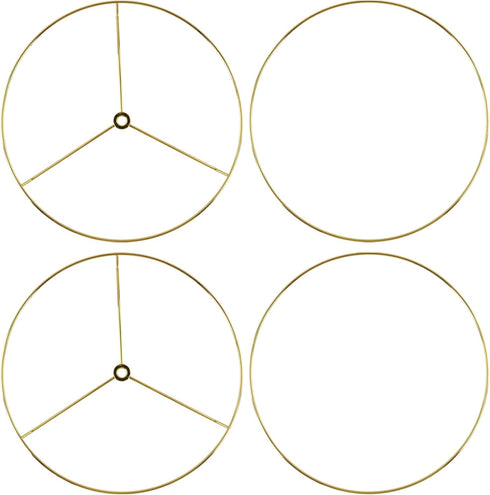 Antrader Wire Lamp Shade Rings Metal DIY Drum Lamp Shade Ring for