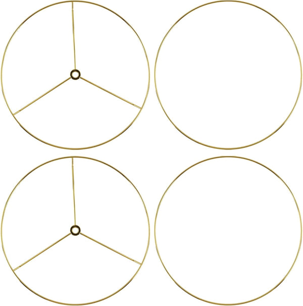 Antrader Wire Lamp Shade Rings Metal DIY Drum Lamp Shade Ring for