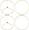 Antrader Wire Lamp Shade Rings Metal DIY Drum Lamp Shade Ring for