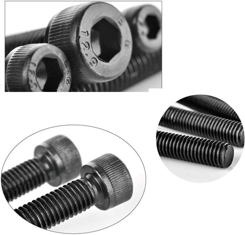 FullerKreg M4-0.7 x 10mm Alloy Steel Socket Cap Screw, (Pkg of 100), Hex Drive, Class 12.9, Black Oxide