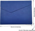 Enyuwlcm PU Leather A4 Document Holder, Waterproof Portfolio Envelope Case with Invisible Magnetic Closure (Blue)