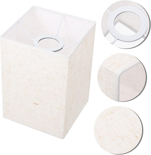 Linen Lampshade Drum Pendant Light White Chandelier Nightstand Decor Cloth Lampshade Spider Lamp Shade s for Floor